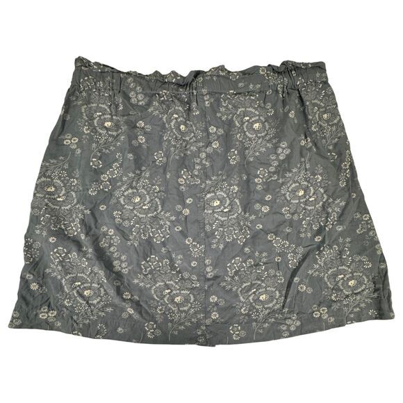 Madewell Blue Floral Button Front Mini Skirt Size XL - Picture 7 of 7